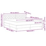 vidaXL Lit à ressorts ensachés rose avec matelas 160x200 cm en velours