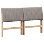 vidaXL Tête de lit capitonnée Taupe 150 cm Pin massif