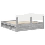 vidaXL Cadre de lit Gris Sonoma 200 x 200 cm Bois de pin massif