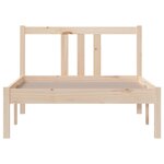 vidaXL Cadre de lit sans matelas bois massif 90x190 cm