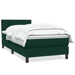 vidaXL Sommier à lattes de lit et matelas vert foncé 100x210cm velours