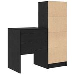 vidaXL Bureau avec tiroir avec étagère avec stockage 2 Pièces Chêne noir