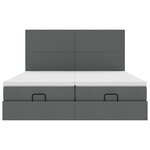 VidaXL Cadre de lit ottoman avec matelas gris foncé 180x200cm tissu