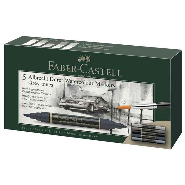 Marqueur aquarelle albrecht dürer  tons gris faber-castell