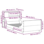 vidaXL Cadre de lit sans matelas cire marron 100x200cm bois pin massif