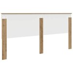 vidaXL Tête de lit Chêne artisanal 200 cm Bois d'ingénierie