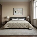 vidaXL Duvet d'hiver Matelassé Gris clair 240 x 260 cm