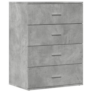 vidaXL Buffet gris béton 60x39x80 cm bois d'ingénierie