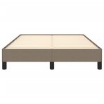 vidaXL Cadre de lit sans matelas taupe 120x200 cm tissu