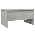 vidaXL Table basse Gris béton 80x50x42 5 cm Bois d'ingénierie