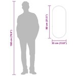 vidaXL Miroir mural Noir 80x35 cm Ovale