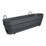 Balconnière rectangulaire 11 L - Ø 70 x 26 x 17 7 cm - Plastique - Anthracite