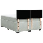 vidaXL Sommier à lattes de lit et matelas Gris clair 140x200cm Velours