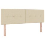 vidaXL Lit à ressorts avec matelas crème  140 x 200 cm  en tissu.