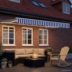 vidaXL Auvent rétractable électrique Bleu et Blanc 2 5 x 2 m
