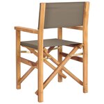 vidaXL Chaise de directeur 100  Polyester Teck Solide