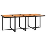 vidaXL Ensemble à dîner de jardin coussins 9 Pièces Résine tressée Noir