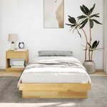 vidaXL Cadre de lit sans matelas 80x200 cm bois massif de chêne