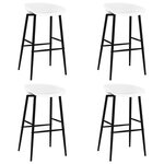 vidaXL Ensemble de bar 5 Pièces Noir et blanc