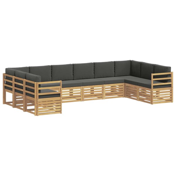 vidaXL Ensemble de canapé d'angle 10 Pièces Blanc et anthracite