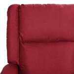 Vidaxl fauteuil de massage rouge bordeaux similicuir et tissu