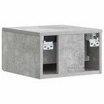 vidaXL Cabinet de chevet mural Gris béton 49 x 34 5 x 20 cm