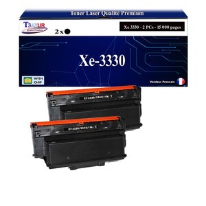 T3AZUR -2x Toners compatibles avec Xerox Phaser 3330  3335  3345 (106R03623/106R03624/106R03622/106R03620) - Noir