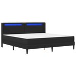 vidaXL Cadre de lit avec matelas Noir 200 x 200 cm Simili cuir