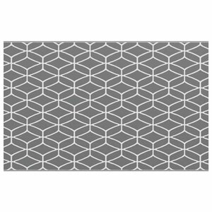 vidaXL Tapis d'extérieur ARAKIL Gris et blanc 250 x 400 cm PP