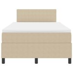 vidaXL Lit à ressorts Gris clair et blanc 120 x 200 cm