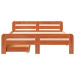 vidaXL Cadre de lit sans matelas cire marron 140x200cm bois pin massif