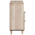 vidaXL Table de chevet Beige 50 x 33 x 60 cm bois de manguier massif
