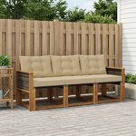 vidaXL Ensemble de canapés d'extérieur 3 Pièces Naturel et Beige