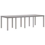 vidaXL Table de jardin résistante aux intempéries Gris clair polyrotin