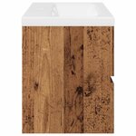 vidaXL Armoire lavabo avec bassin intégré vieux bois