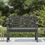 vidaXL Banc de jardin gris 109x48x91 5 cm bois massif de pin