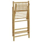 vidaXL Chaises de bistro pliantes lot de 6 coussins gris foncé bambou