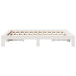 vidaXL Cadre de lit sans matelas blanc 150x200 cm bois de pin massif