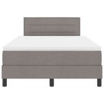 vidaXL Lit à ressorts avec matelas Taupe 120 x 200 cm tissu