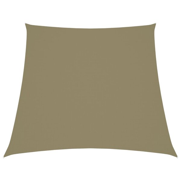 vidaXL Voile de parasol Tissu Oxford trapèze 3/5x4 m Beige
