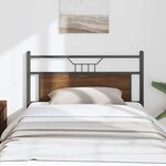 vidaXL Tête de lit chêne marron 100 cm bois d'ingénierie et acier