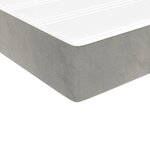 vidaXL Matelas de lit à ressorts ensachés Gris clair 100x200x20 cm