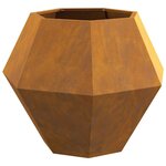 vidaXL Jardinière 2 Pièces Rouillé 75 x 75 x 60 cm