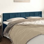 vidaXL Têtes de lit 2 Pièces Bleu foncé 80x5x78/88 cm Velours