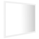 vidaXL Miroir à LED de salle de bain Blanc 60x8 5x37 cm Acrylique