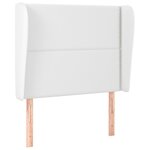 vidaXL Tête de lit avec oreilles Blanc 83x23x118/128 cm Similicuir