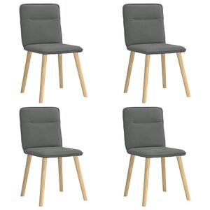 vidaXL Chaises à manger lot de 4 gris foncé tissu