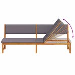 vidaXL Transat 1-personne Marron 200 x 57 x 75cm Bois d'acacia massif