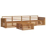 vidaXL Ensemble de canapés d'extérieur 5 Pièces Naturel