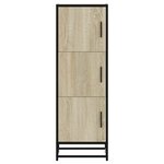 vidaXL Buffet haut chêne sonoma 35 5x35x106 5 cm bois ingénierie métal